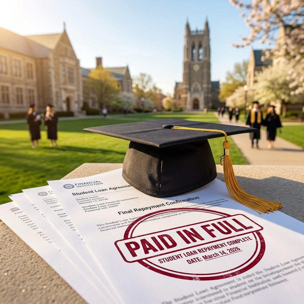 A visual representation of successful student loan forgiveness.